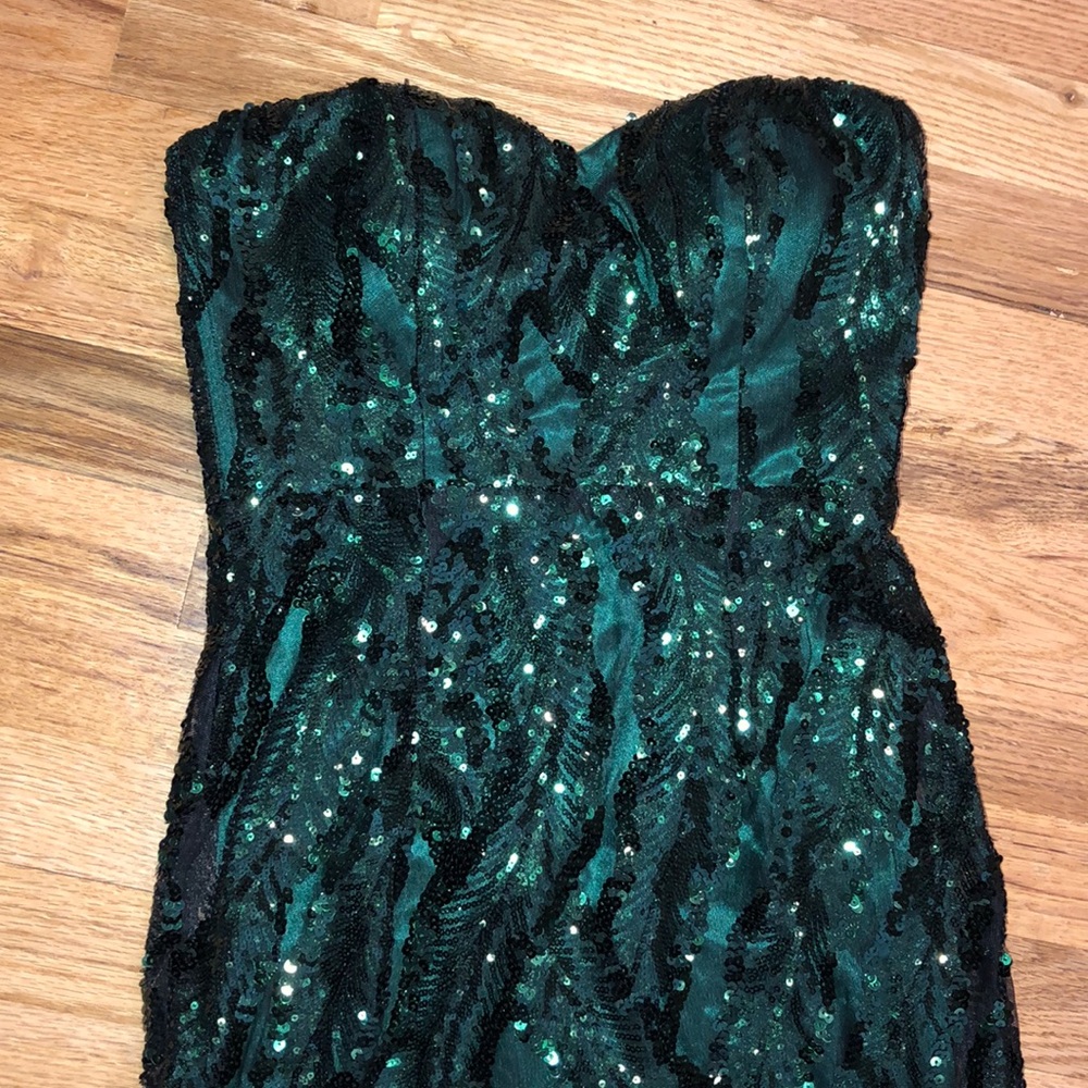 Emerald Green sequin gown